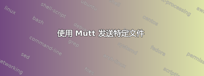 使用 Mutt 发送特定文件