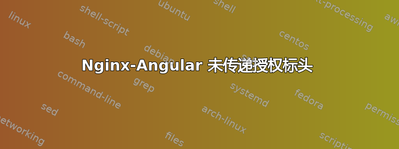 Nginx-Angular 未传递授权标头