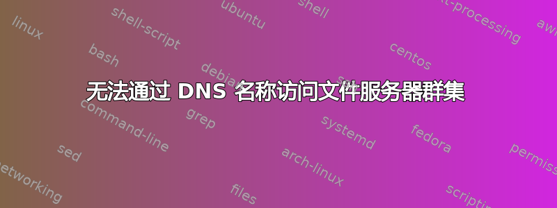 无法通过 DNS 名称访问文件服务器群集