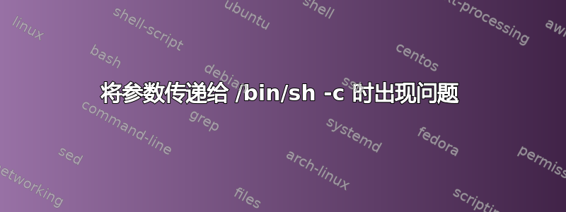 将参数传递给 /bin/sh -c 时出现问题