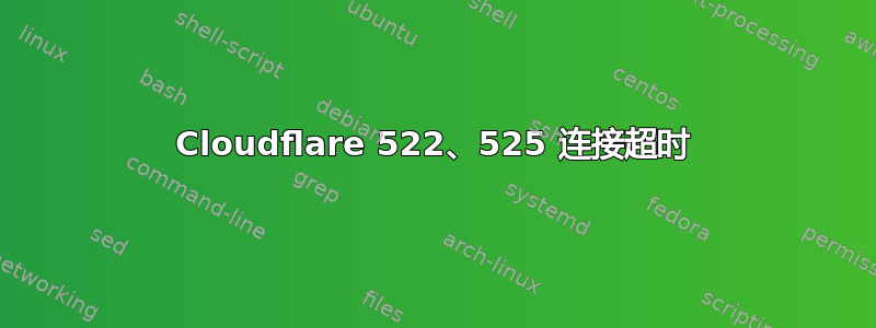 Cloudflare 522、525 连接超时