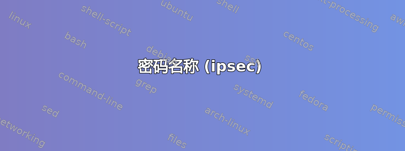 密码名称 (ipsec)