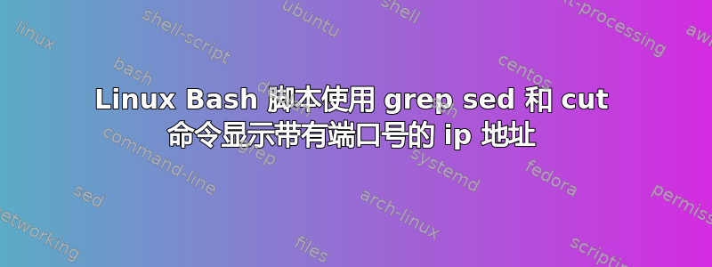 Linux Bash 脚本使用 grep sed 和 cut 命令显示带有端口号的 ip 地址