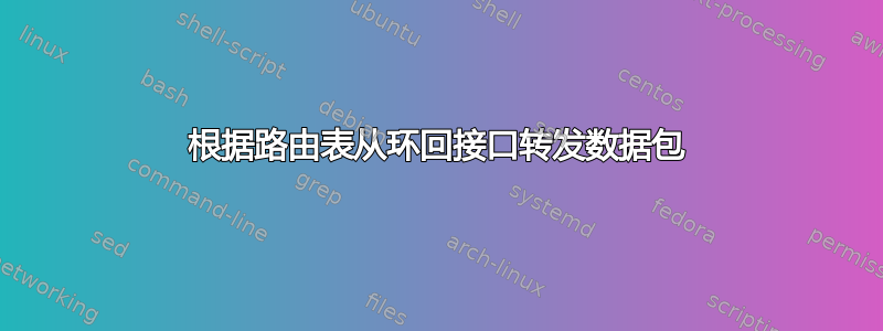 根据路由表从环回接口转发数据包