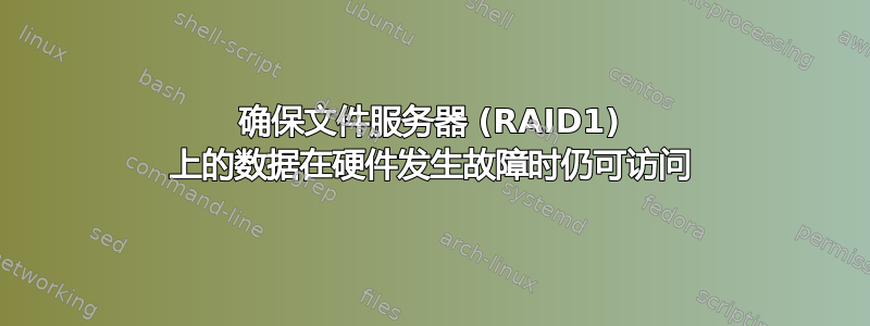 确保文件服务器 (RAID1) 上的数据在硬件发生故障时仍可访问