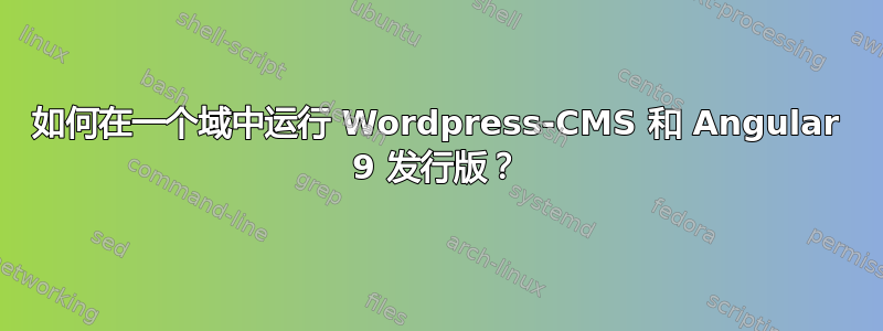 如何在一个域中运行 Wordpress-CMS 和 Angular 9 发行版？