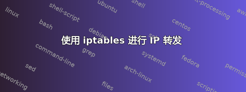 使用 iptables 进行 IP 转发