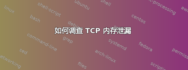 如何调查 TCP 内存泄漏