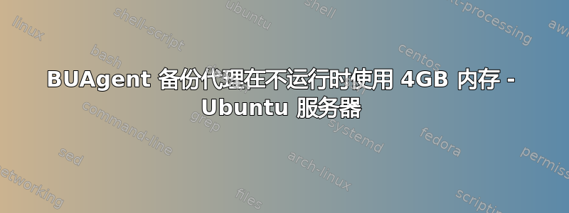 BUAgent 备份代理在不运行时使用 4GB 内存 - Ubuntu 服务器