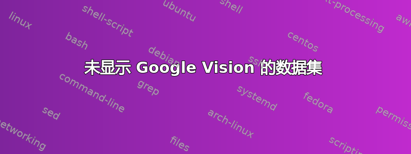 未显示 Google Vision 的数据集