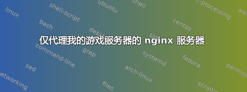 仅代理我的游戏服务器的 nginx 服务器