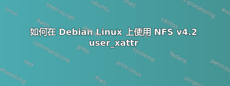 如何在 Debian Linux 上使用 NFS v4.2 user_xattr