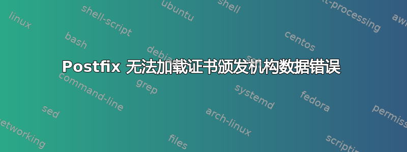 Postfix 无法加载证书颁发机构数据错误