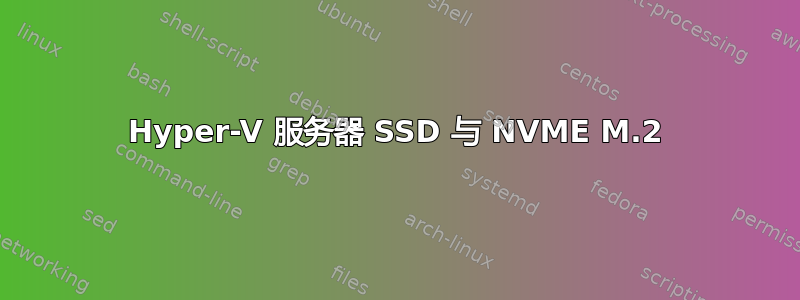 Hyper-V 服务器 SSD 与 NVME M.2