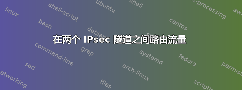 在两个 IPsec 隧道之间路由流量