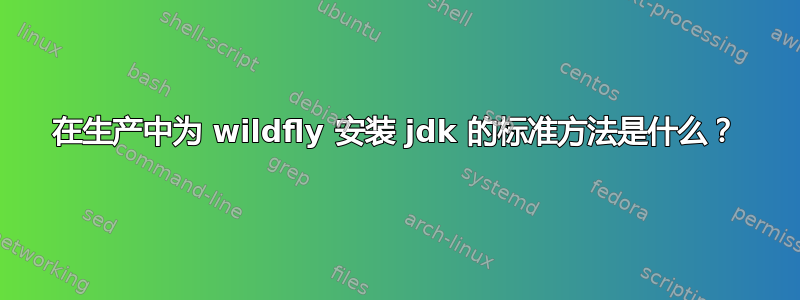 在生产中为 wildfly 安装 jdk 的标准方法是什么？