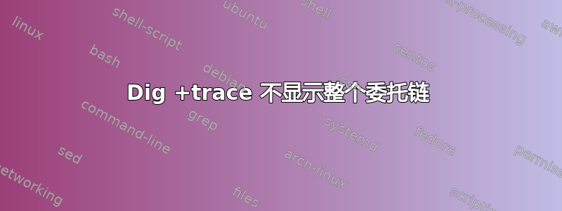 Dig +trace 不显示整个委托链