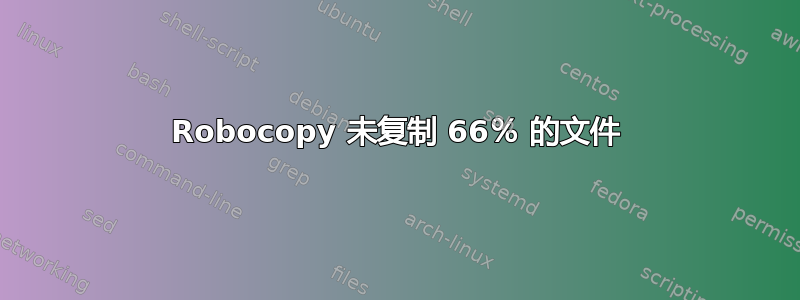 Robocopy 未复制 66％ 的文件