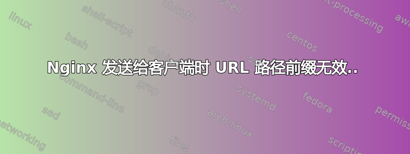 Nginx 发送给客户端时 URL 路径前缀无效..