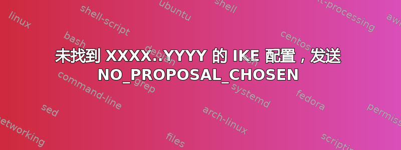 未找到 XXXX..YYYY 的 IKE 配置，发送 NO_PROPOSAL_CHOSEN