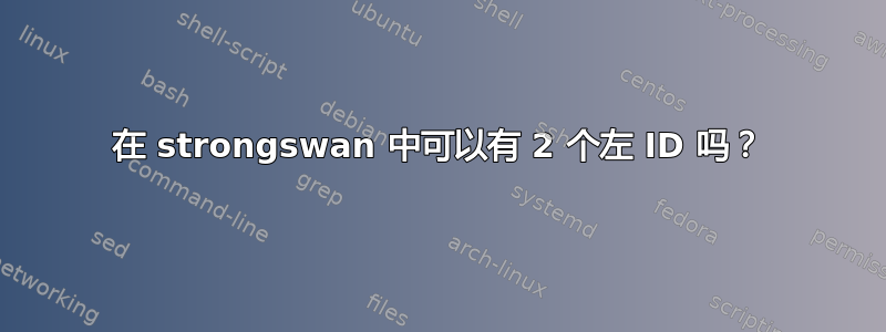 在 strongswan 中可以有 2 个左 ID 吗？