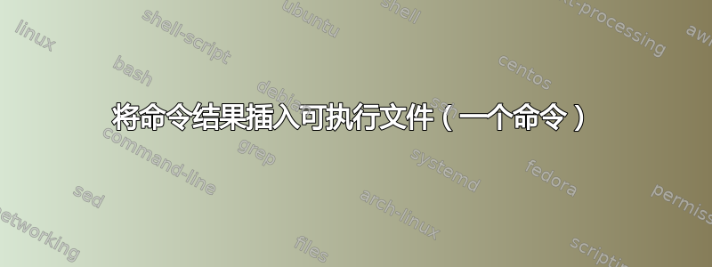 将命令结果插入可执行文件（一个命令）