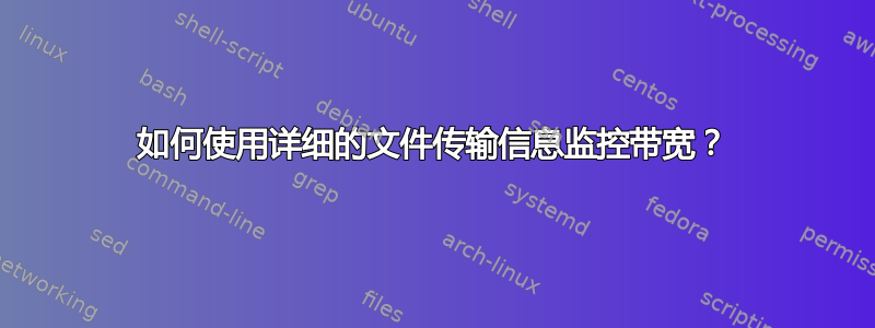 如何使用详细的文件传输信息监控带宽？