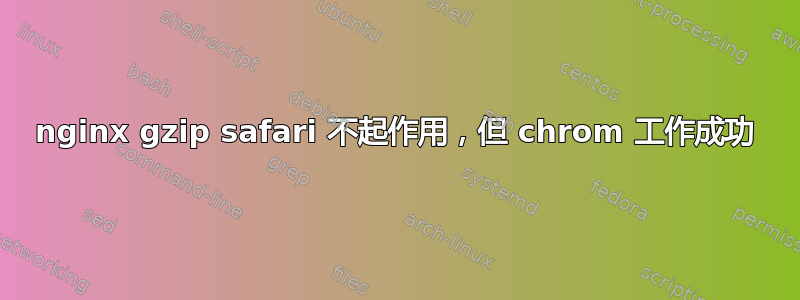 nginx gzip safari 不起作用，但 chrom 工作成功