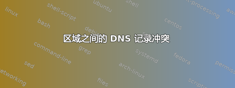 区域之间的 DNS 记录冲突