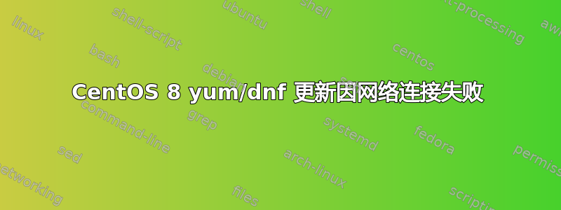 CentOS 8 yum/dnf 更新因网络连接失败