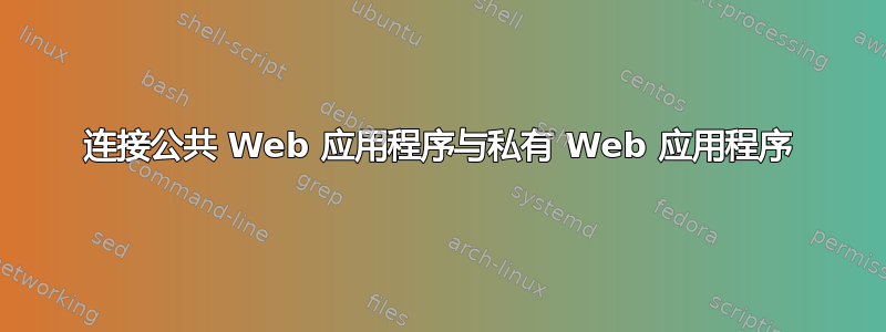 连接公共 Web 应用程序与私有 Web 应用程序