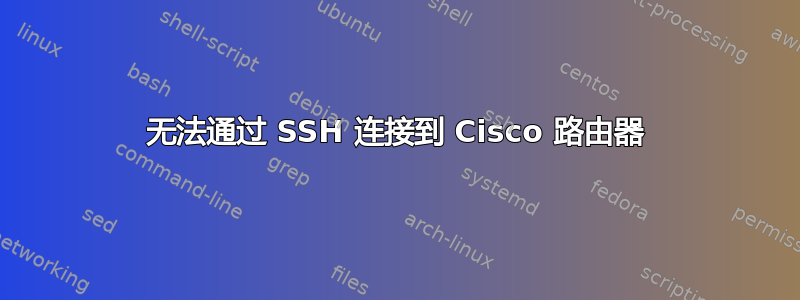 无法通过 SSH 连接到 Cisco 路由器