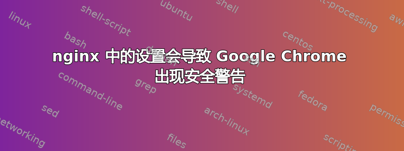 nginx 中的设置会导致 Google Chrome 出现安全警告