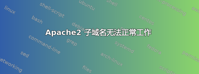 Apache2 子域名无法正常工作