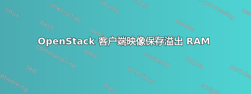 OpenStack 客户端映像保存溢出 RAM