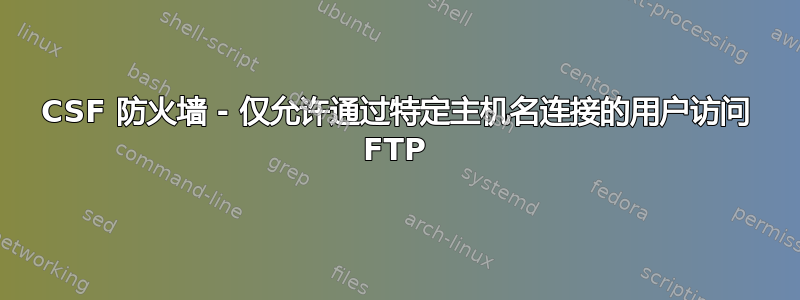 CSF 防火墙 - 仅允许通过特定主机名连接的用户访问 FTP