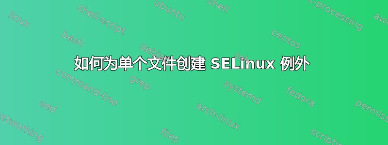 如何为单个文件创建 SELinux 例外