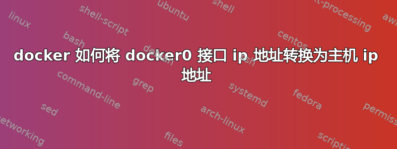 docker 如何将 docker0 接口 ip 地址转换为主机 ip 地址