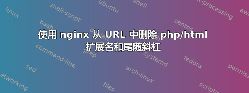 使用 nginx 从 URL 中删除 php/html 扩展名和尾随斜杠