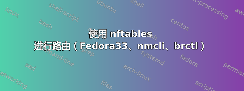 使用 nftables 进行路由（Fedora33、nmcli、brctl）