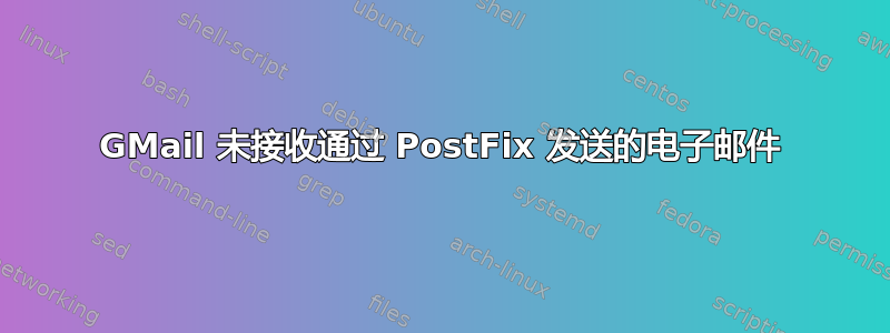 GMail 未接收通过 PostFix 发送的电子邮件