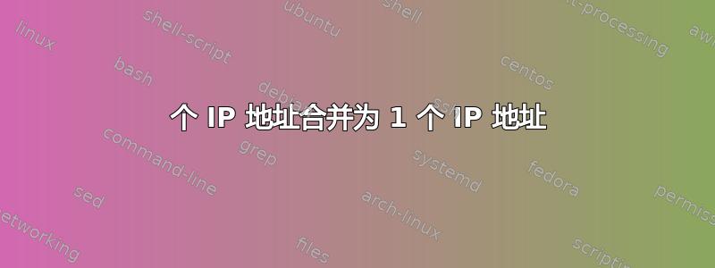 2 个 IP 地址合并为 1 个 IP 地址