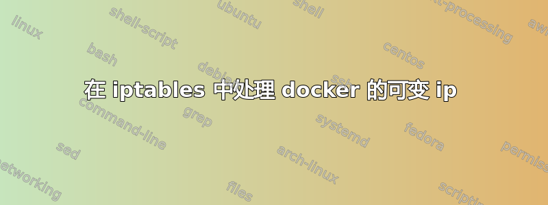 在 iptables 中处理 docker 的可变 ip