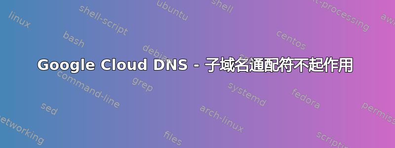 Google Cloud DNS - 子域名通配符不起作用