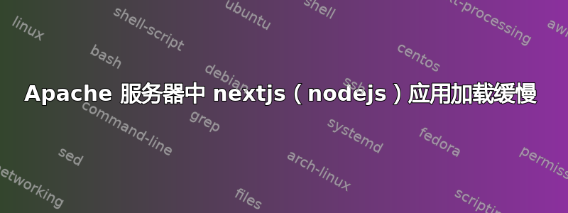 Apache 服务器中 nextjs（nodejs）应用加载缓慢