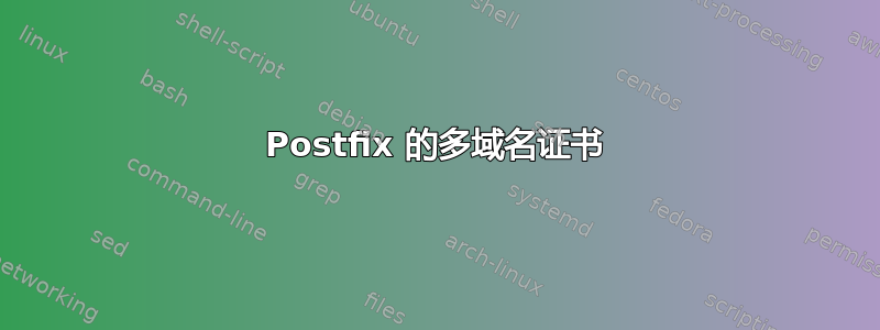 Postfix 的多域名证书