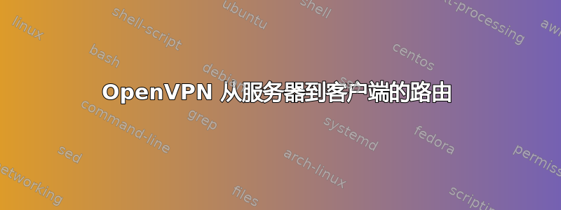 OpenVPN 从服务器到客户端的路由