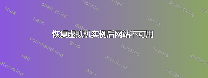 恢复虚拟机实例后网站不可用