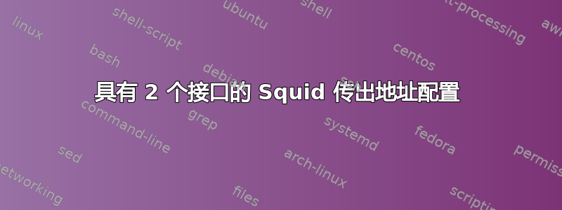 具有 2 个接口的 Squid 传出地址配置