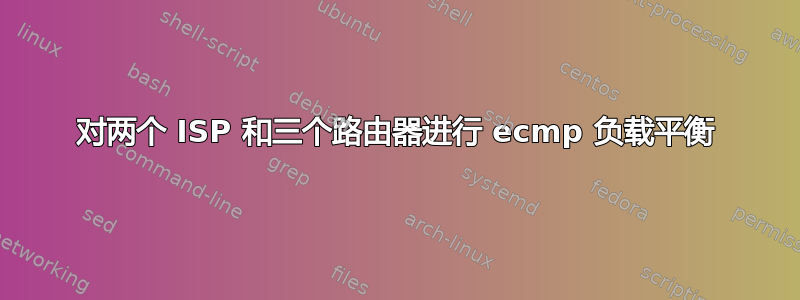 对两个 ISP 和三个路由器进行 ecmp 负载平衡